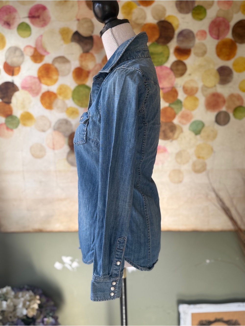 J. Crew Denim Button-Front Shirt - Picture 6 of 14